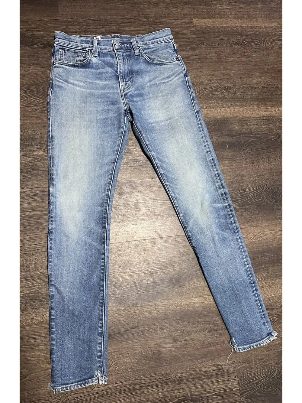 Levis 512 Slim Taper Jeans Mens 29x32 Blue Light Wash Made in Japan Denim Big E